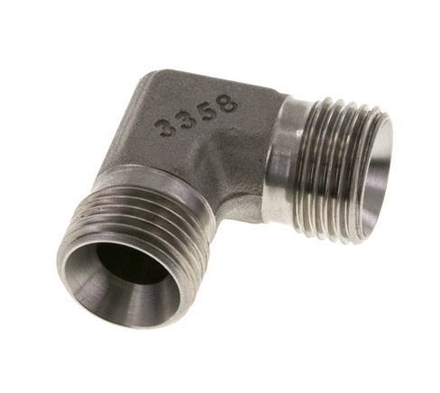 Raccord coudé 90deg G1/2'' Acier inoxydable haute pression Cône 60° 350bar (4917.5psi) Hydraulique