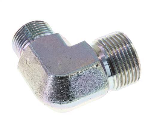 Raccord réducteur angulaire 90deg G3/4'' x G1'' Acier haute pression Cône 60° 225bar (3161.25psi) Hydraulique