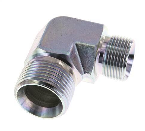 Raccord réducteur angulaire 90deg G3/4'' x G1'' Acier haute pression Cône 60° 225bar (3161.25psi) Hydraulique