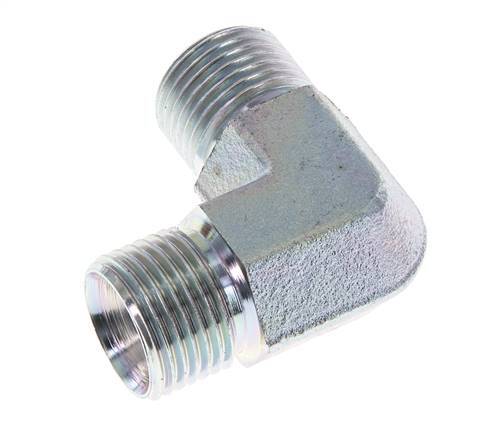 Raccord coudé 90deg G1/2'' Haute Pression Acier 60° Cône 350bar (4917.5psi) Hydraulique