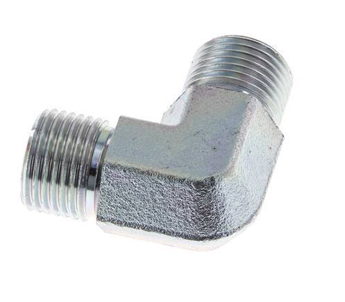 Raccord coudé 90deg G1/2'' Haute Pression Acier 60° Cône 350bar (4917.5psi) Hydraulique