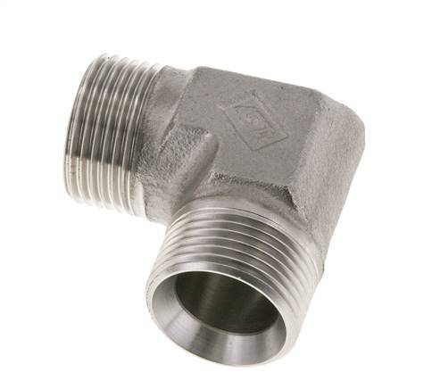 90deg Angled Fitting G1'' High Pressure Stainless Steel 60° Cone 225bar (3161.25psi) Hydraulic