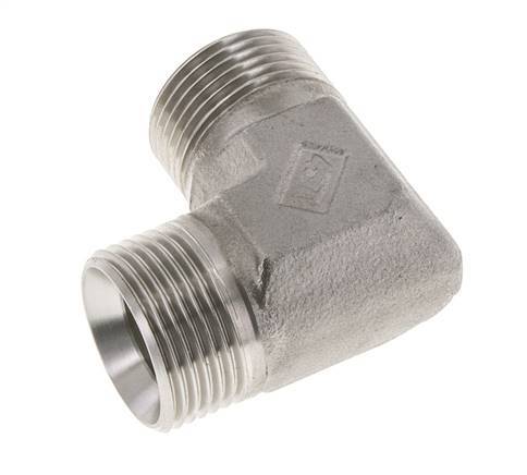 Raccord coudé 90deg G1'' Acier inoxydable haute pression Cône 60° 225bar (3161.25psi) Hydraulique