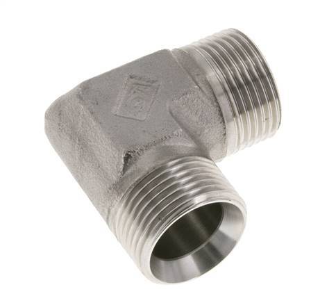 Raccord coudé 90deg G1'' Acier inoxydable haute pression Cône 60° 225bar (3161.25psi) Hydraulique