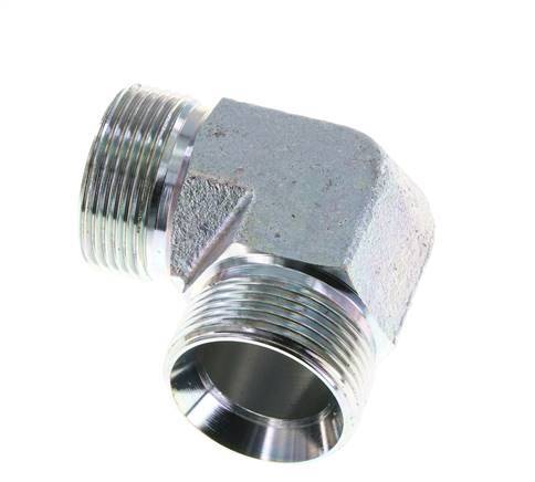 90deg Angled Fitting G1 1/4'' High Pressure Steel 60° Cone 190bar (2669.5psi) Hydraulic