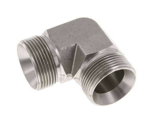 Raccord coudé 90deg G1 1/4'' Acier inoxydable haute pression Cône 60° 190bar (2669.5psi) Hydraulique