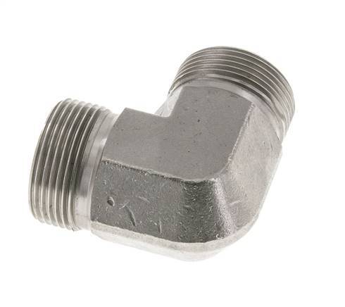 Raccord coudé 90deg G1 1/4'' Acier inoxydable haute pression Cône 60° 190bar (2669.5psi) Hydraulique