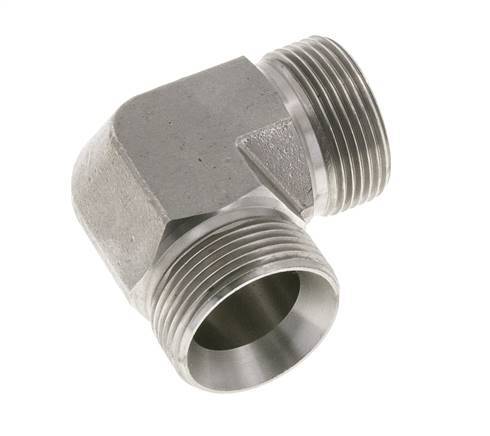 Raccord coudé 90deg G1 1/4'' Acier inoxydable haute pression Cône 60° 190bar (2669.5psi) Hydraulique