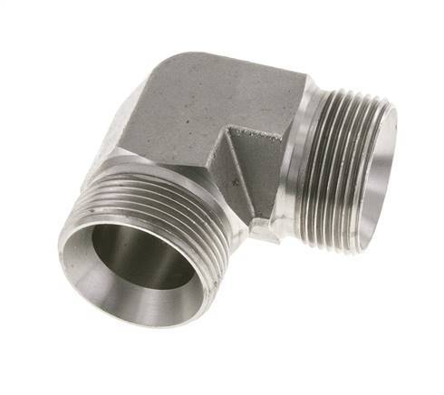 Raccord coudé 90deg G1 1/4'' Acier inoxydable haute pression Cône 60° 190bar (2669.5psi) Hydraulique
