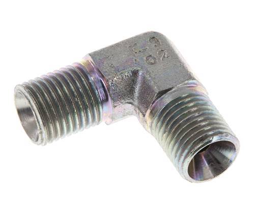 Raccord coudé 90deg G1/4'' Acier Haute Pression Cône 60° 350bar (4917.5psi) Hydraulique