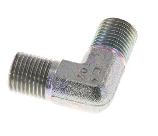 Raccord coudé 90deg G1/4'' Acier Haute Pression Cône 60° 350bar (4917.5psi) Hydraulique