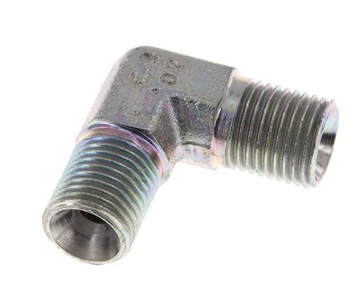 Raccord coudé 90deg G1/4'' Acier Haute Pression Cône 60° 350bar (4917.5psi) Hydraulique