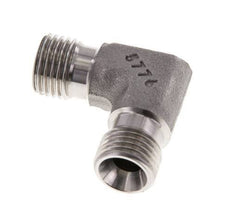 Raccord coudé 90deg G1/4'' Acier inoxydable haute pression Cône 60° 350bar (4917.5psi) Hydraulique