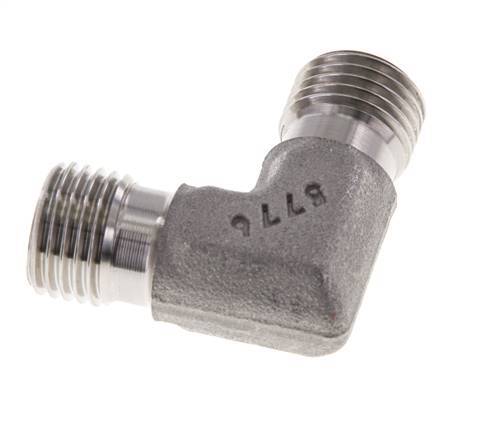 Raccord coudé 90deg G1/4'' Acier inoxydable haute pression Cône 60° 350bar (4917.5psi) Hydraulique