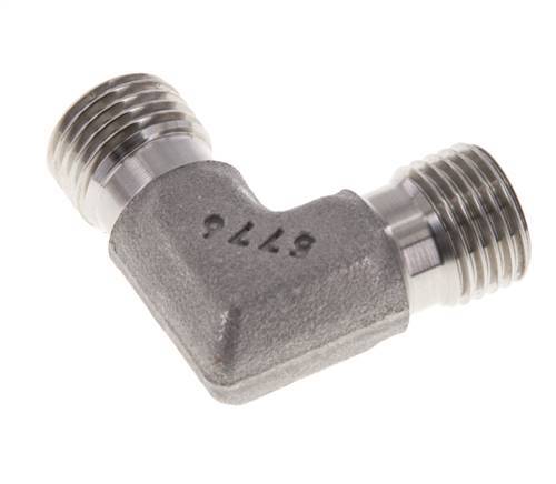 Raccord coudé 90deg G1/4'' Acier inoxydable haute pression Cône 60° 350bar (4917.5psi) Hydraulique