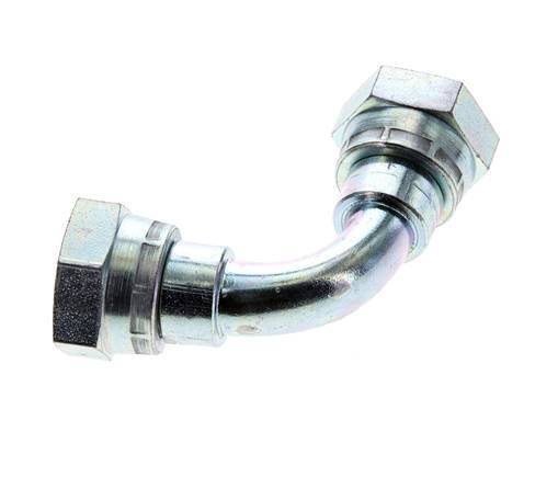 Raccord coudé 90deg G1/2'' Femelle Haute Pression Acier 60° Cône 300bar (4215.0psi) Hydraulique