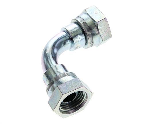 Raccord coudé 90deg G1/2'' Femelle Haute Pression Acier 60° Cône 300bar (4215.0psi) Hydraulique