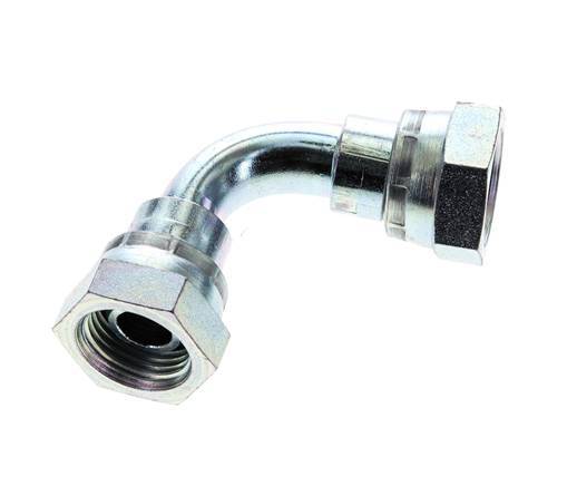 Raccord coudé 90deg G1/2'' Femelle Haute Pression Acier 60° Cône 300bar (4215.0psi) Hydraulique