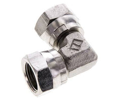 Raccord coudé 90deg G3/8'' femelle Acier inoxydable haute pression Cône 60° 425bar (5971.25psi) Hydraulique