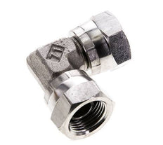 Raccord coudé 90deg G3/8'' femelle Acier inoxydable haute pression Cône 60° 425bar (5971.25psi) Hydraulique