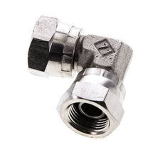 Raccord coudé 90deg G3/8'' femelle Acier inoxydable haute pression Cône 60° 425bar (5971.25psi) Hydraulique