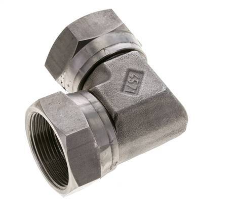 90deg Angled Fitting G1 1/2'' Female High Pressure Stainless Steel 60° Cone 125bar (1756.25psi) Hydraulic