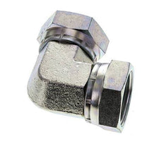 Raccord coudé 90deg G1 1/4'' Femelle Haute Pression Acier 60° Cône 150bar (2107.5psi) Hydraulique