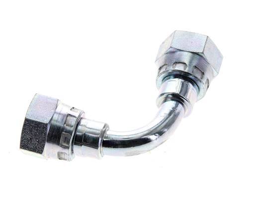 Raccord coudé 90deg G1/4'' Femelle Haute Pression Acier 60° Cône 575bar (8078.75psi) Hydraulique