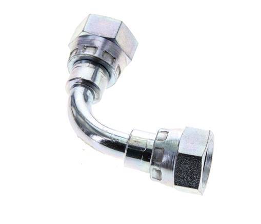 Raccord coudé 90deg G1/4'' Femelle Haute Pression Acier 60° Cône 575bar (8078.75psi) Hydraulique