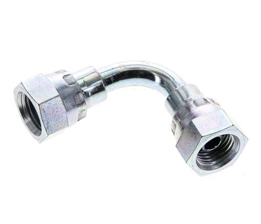 Raccord coudé 90deg G1/4'' Femelle Haute Pression Acier 60° Cône 575bar (8078.75psi) Hydraulique