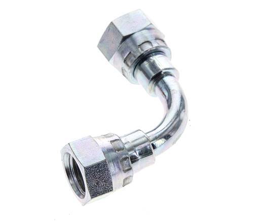 Raccord coudé 90deg G1/4'' Femelle Haute Pression Acier 60° Cône 575bar (8078.75psi) Hydraulique
