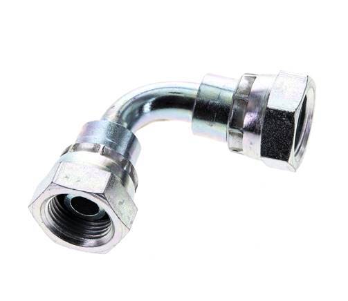 Raccord coudé 90deg G3/8'' Femelle Acier Haute Pression Cône 60° 425bar (5971.25psi) Hydraulique