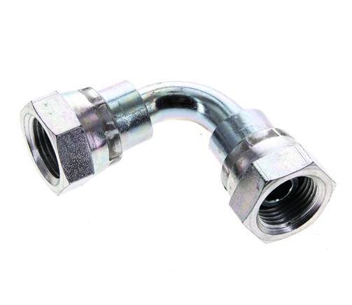 Raccord coudé 90deg G3/8'' Femelle Acier Haute Pression Cône 60° 425bar (5971.25psi) Hydraulique