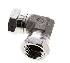 Raccord coudé 90deg G1'' femelle Acier inoxydable haute pression Cône 60° 150bar (2107.5psi) Hydraulique