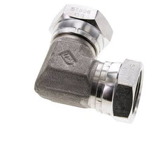 Raccord coudé 90deg G1'' femelle Acier inoxydable haute pression Cône 60° 150bar (2107.5psi) Hydraulique