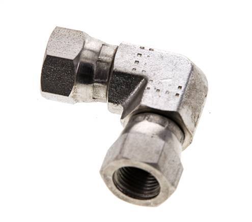 Raccord coudé 90deg G1/8'' femelle Acier inoxydable haute pression Cône 60° 575bar (8078.75psi) Hydraulique