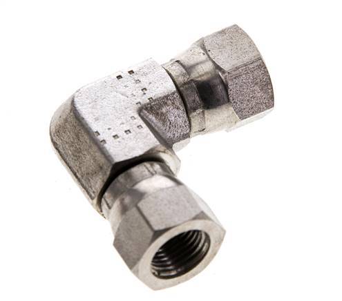 Raccord coudé 90deg G1/8'' femelle Acier inoxydable haute pression Cône 60° 575bar (8078.75psi) Hydraulique