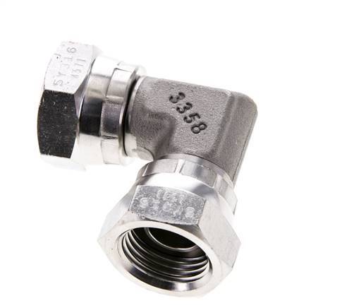 Raccord coudé 90deg G1/2'' Femelle Haute Pression Acier inoxydable Cône 60° 300bar (4215.0psi) Hydraulique