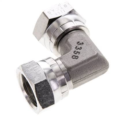 Raccord coudé 90deg G1/2'' Femelle Haute Pression Acier inoxydable Cône 60° 300bar (4215.0psi) Hydraulique