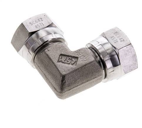 Raccord coudé 90deg G3/4'' femelle Acier inoxydable haute pression Cône 60° 175bar (2458.75psi) Hydraulique