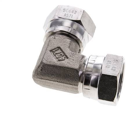 Raccord coudé 90deg G3/4'' femelle Acier inoxydable haute pression Cône 60° 175bar (2458.75psi) Hydraulique
