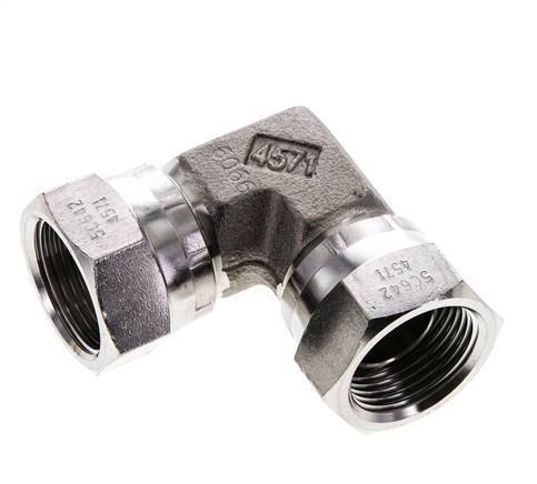 Raccord coudé 90deg G3/4'' femelle Acier inoxydable haute pression Cône 60° 175bar (2458.75psi) Hydraulique