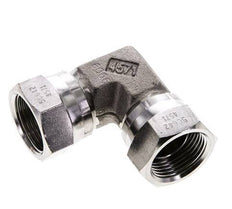 Raccord coudé 90deg G3/4'' femelle Acier inoxydable haute pression Cône 60° 175bar (2458.75psi) Hydraulique