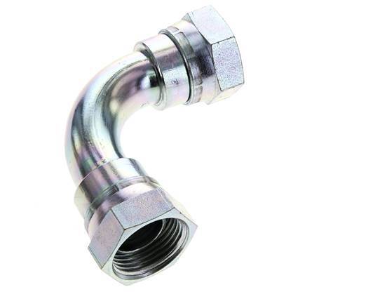 90deg Angled Fitting G1'' Female High Pressure Steel 60° Cone 150bar (2107.5psi) Hydraulic