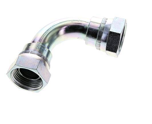 Raccord coudé 90deg G1'' Femelle Haute Pression Acier 60° Cône 150bar (2107.5psi) Hydraulique