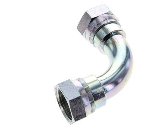 Raccord coudé 90deg G1'' Femelle Haute Pression Acier 60° Cône 150bar (2107.5psi) Hydraulique