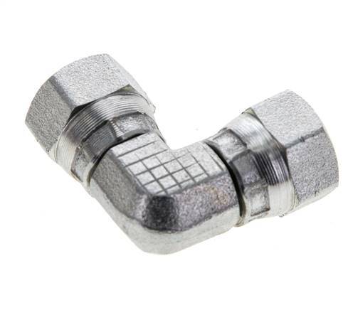 Raccord coudé 90deg G1/8'' Femelle Acier Haute Pression Cône 60° 575bar (8078.75psi) Hydraulique
