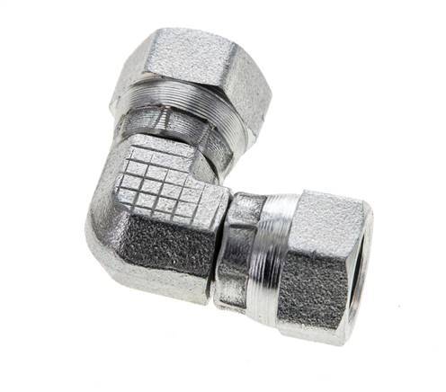 Raccord coudé 90deg G1/8'' Femelle Acier Haute Pression Cône 60° 575bar (8078.75psi) Hydraulique