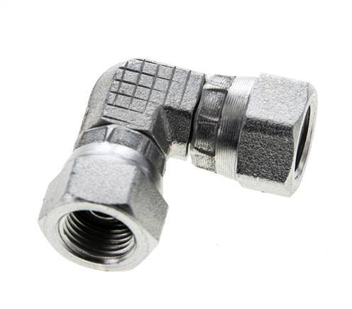 Raccord coudé 90deg G1/8'' Femelle Acier Haute Pression Cône 60° 575bar (8078.75psi) Hydraulique