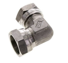 90deg Angled Fitting G1 1/4'' Female High Pressure Stainless Steel 60° Cone 150bar (2107.5psi) Hydraulic